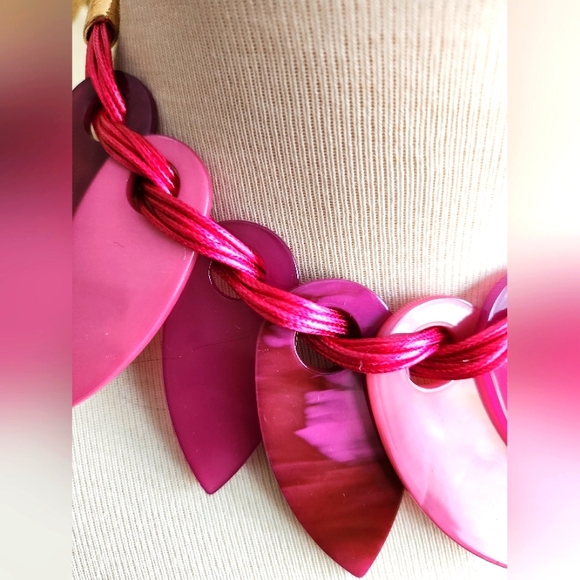 Pink Statement Necklace - Picture 3 of 10